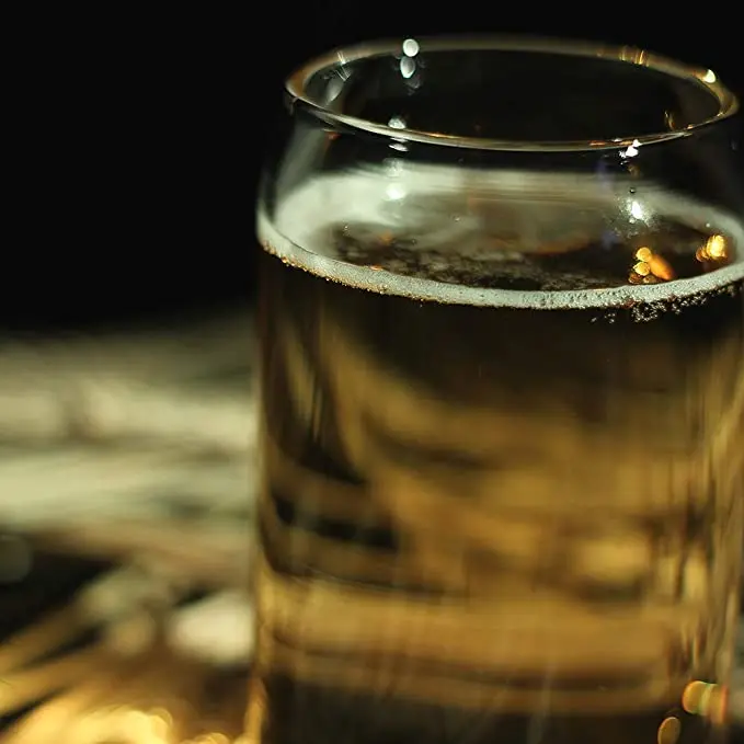 Reusable Can Shaped Cold Water Transparent Iced Coffee Drinking Glasses