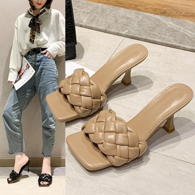 Luxury Slides Women High Heels Mules Fetish Pumps