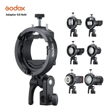 Godox S3 Speedlite S-Type Camera Flash Bracket Bowens Mount for Godox V1 AD200Pro AD400Pro AD200 V860II TT685 TT600 TT350
