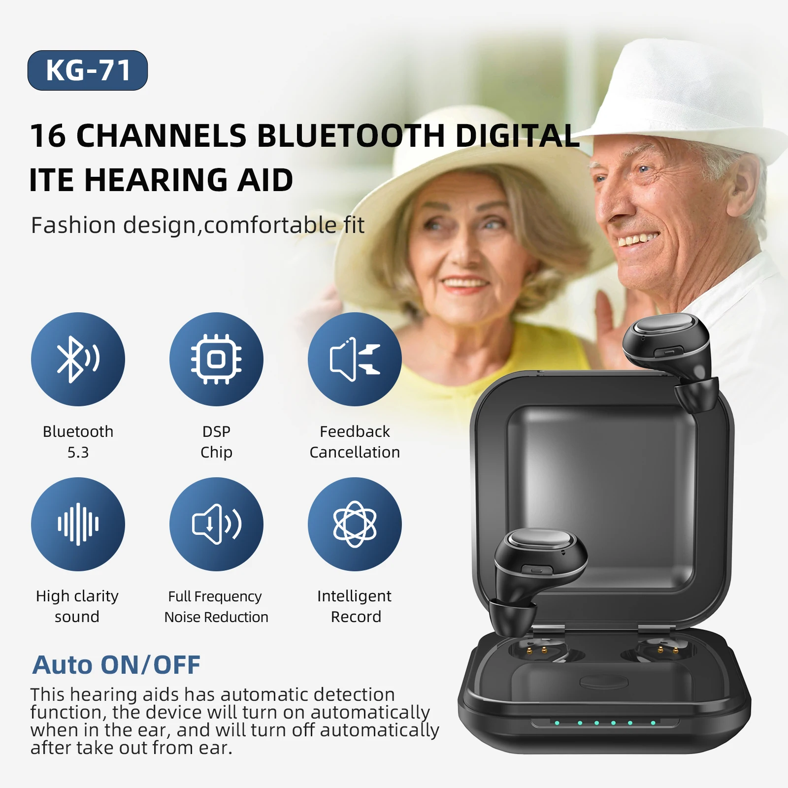 16 Channel Hearing Aids Full Frequency Noise Reduction Digital