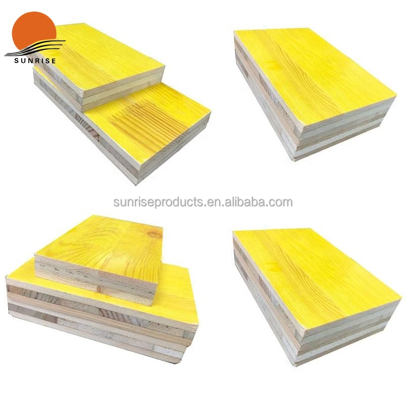 Yellow 3 Plywood Eco-Friendly E1 Water Resistant Outdoor Shuttering ...