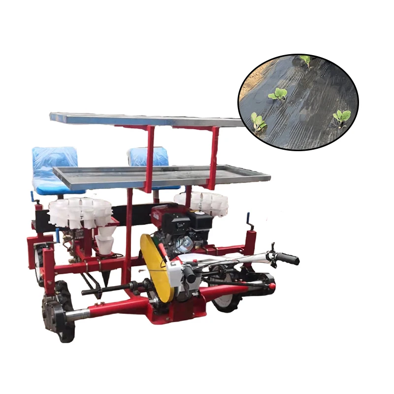 Tractor Type Garlic Cauliflower Seedling Transplanter Cabbage Broccoli Seedling Transplanter Pak Choi Transplanting