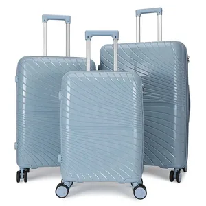 High Quality Lightweight Waterproof PP Material Large Suitcase Many Color Choices Customizable Wholesaler Luggage Sets Hot Sale