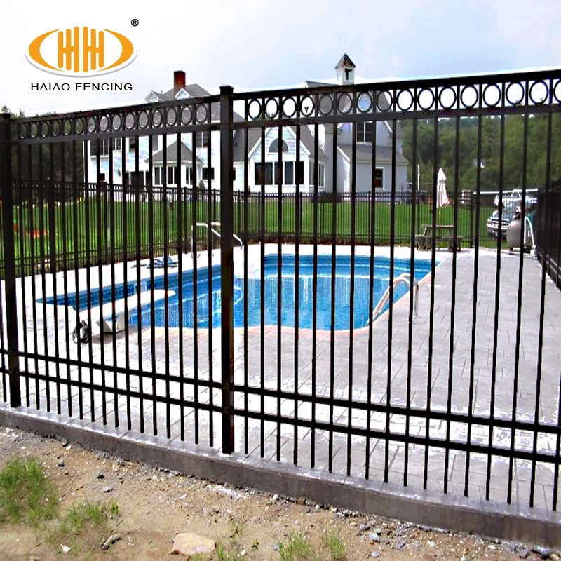 Haiao Carbon Steel Angle Iron Picket Fence Corten Garden Fence Flat Top Steel Parking Lot Fence