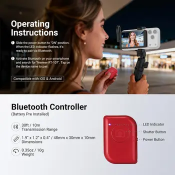 NEEWER 4" Phone Vlog Selfie Monitor Screen, Smartphone Back Camera Monitor with Remote for YouTube TikTok Video Streaming product image