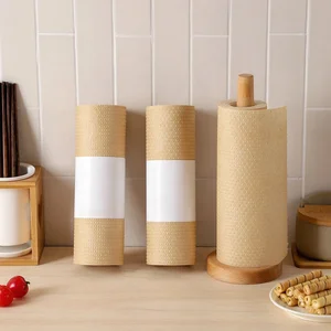 Super Absorbent and Fast-Dissolving Bamboo Fiber Cloth Roll Durable Kitchen Paper Towels for Efficient Cleaning