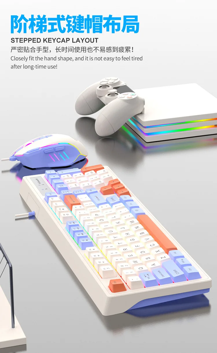 K-Snake KM800 Wired RGB Gaming Keyboard and Mouse Set - Ergonomic ...