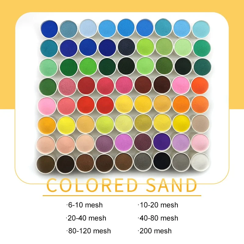 Color sand children natural sintered colored sand in bottles Eco friendly