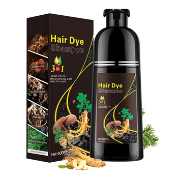 Hair Dye Shampoo Dropshipping Wholesale Natural Instant Hair Dye Black Shampoo Ginger Hair Dye Permanent Black Shampoo Woman Man
