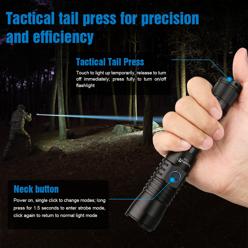 Trustfire T30R - 460 Lumens Tactical Flashlight for Camping