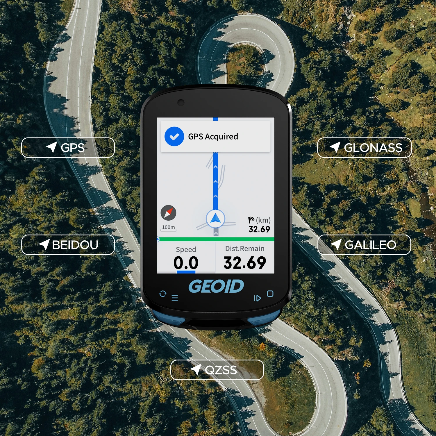 Geoid CC600 Wireless Bike Speedometer: Colorful GPS Computer, ANT+