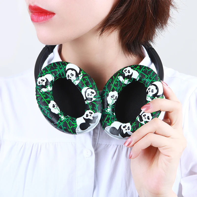 Сменные амбушюры Chengde Gesongzhe, подушка с рисунком панды для QC2, QC15, QC25, QC35, мягкие амбушюры из Протеиновой кожи