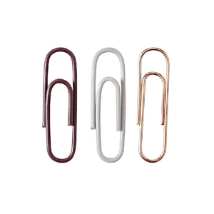 Wholesale DIY Sticker Stationery 28mm Round Shape Paper Clips Metal Desktop Binding Office Set Custom Design Strong Paper Clip