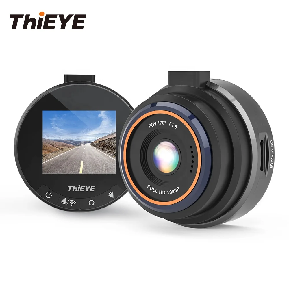 
 Автомобильный видеорегистратор ThiEYE, HD, 1080P, Wi-Fi, G-датчик, угол обзора 170 градусов  