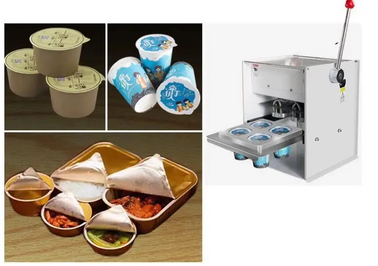 Manual Easy Operate Die Cut Aluminum Foil Lid Cup Sealing Machine