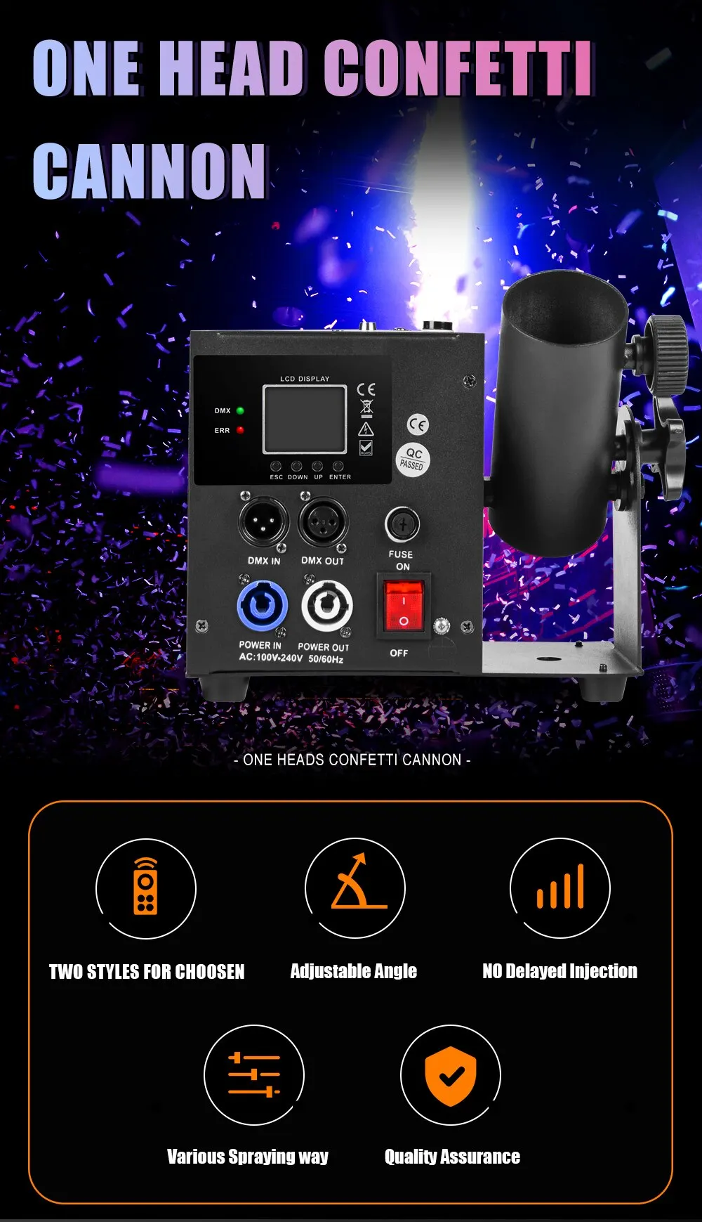 MK-CN07 Single-Shot Streamer Launcher with DMX Control and Remote ...