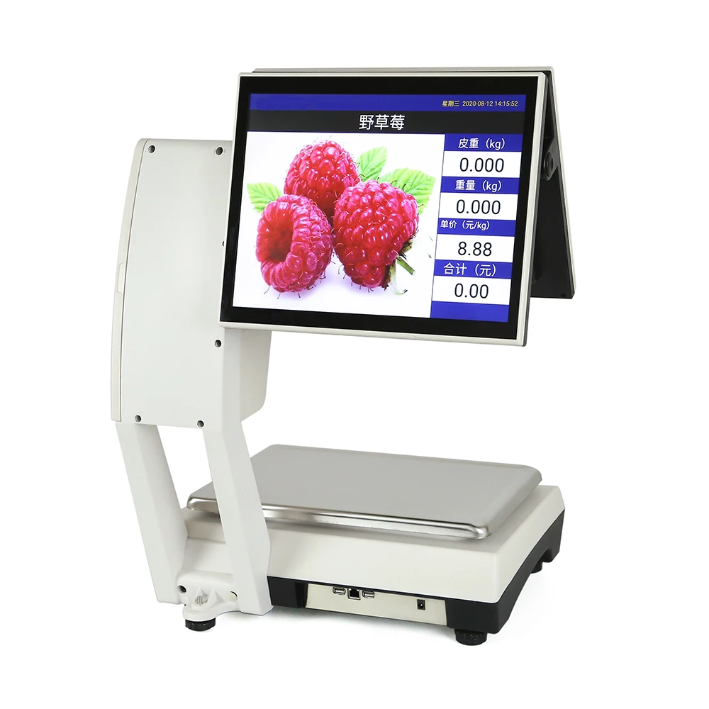 Wholesale price 30kg supermarket tma barcode weight scale weighing label printing scale factory