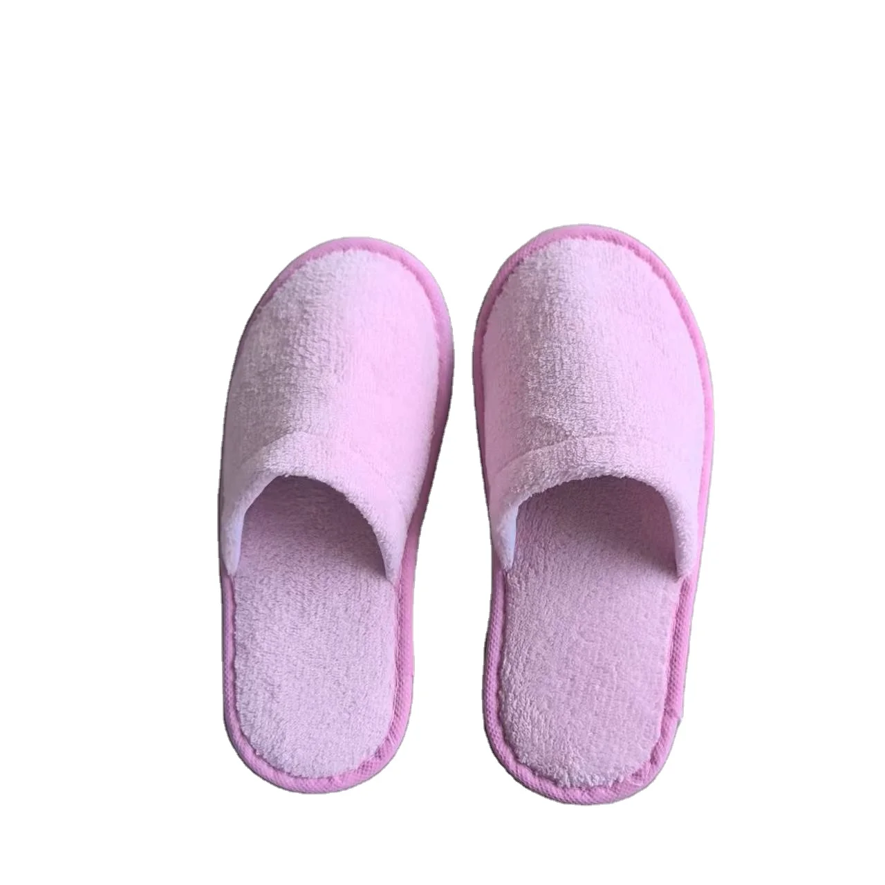Beautiful Home Closed Toe Little Kids Pink Hotel Spa Disposable Slippers  With Logo