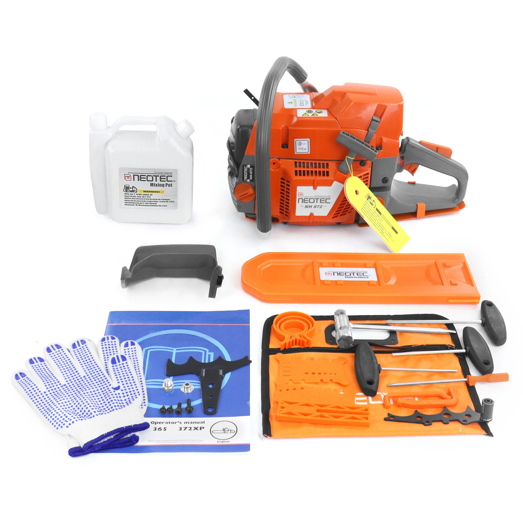 NEOTEC 72CC Chainsaw NH872 - Compatible with Stihl 372XP for