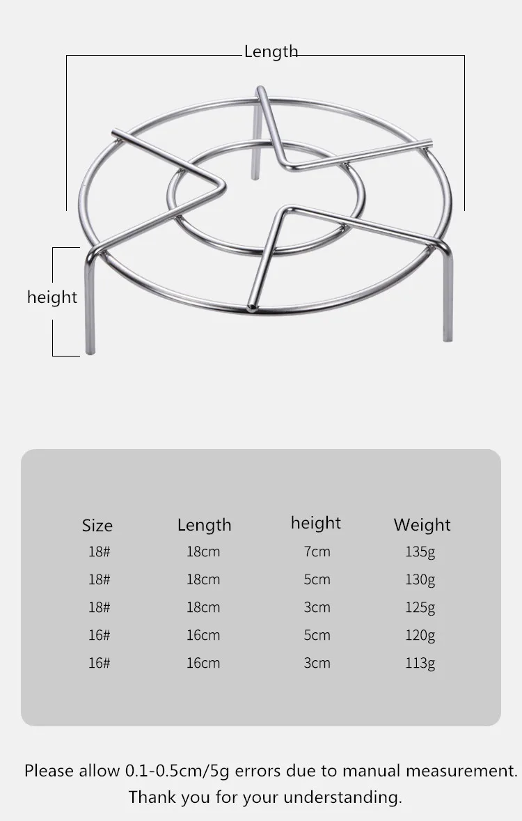 Heavy Duty Round Durable Multi-functional Eco-friendly Metal Steam Water Separation Cookware Rack 0