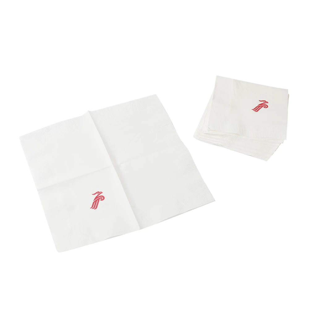 Одноразовые черные бумажные полотенца салфетки для коктейлей бара 10 см ресторана двухслойные цветные Предварительно упакованные на заказ изображения