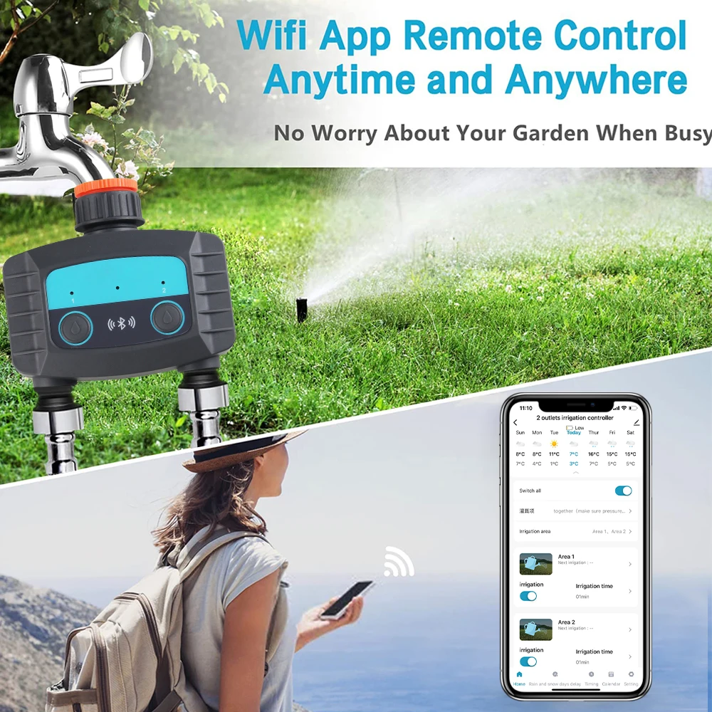 Smart Intelligent Garden Greenhouse Two Outlets Automatic Watering