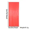 Cortina de lluvia de seda fluorescente naranja intenso de 1*2m