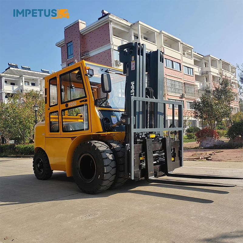 IMPETUS China New Forklift 4 Ton 6 Ton 7ton 5 Ton Diesel ForkLift with Front Double Wheel 3m-6m Lift Height