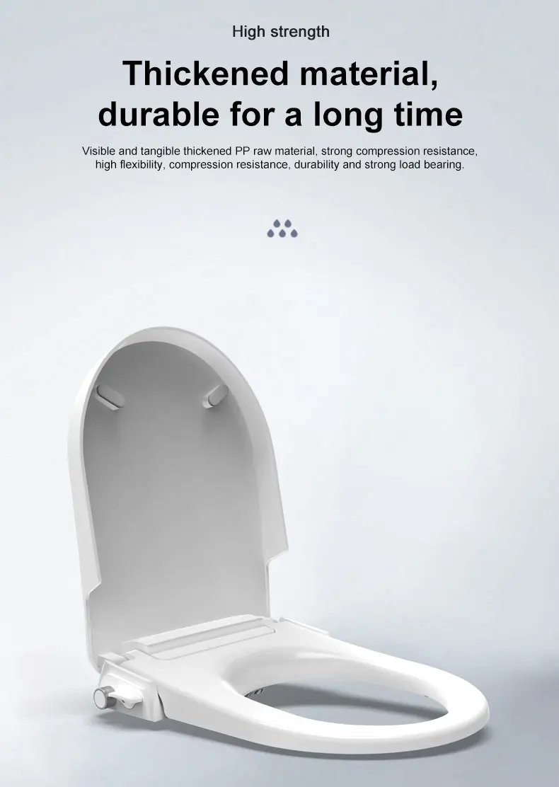 Cold And Hot Water Toilet Lid  Custom D shape Non Electric Bidet Toilet Seat Cover Luxury Dual Nozzle Bidet Seat supplier