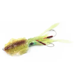 20pcs Squid Skirts Fishing Lure Trolling Fishing Lures Soft Octopus Baits For Saltwater Fishing 6in 15cm Blue Transparent