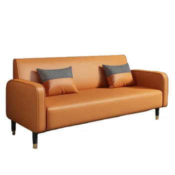 Newly designed high-quality luxury light luxury style living room furniture, leather fabric living room sofa, office sofa