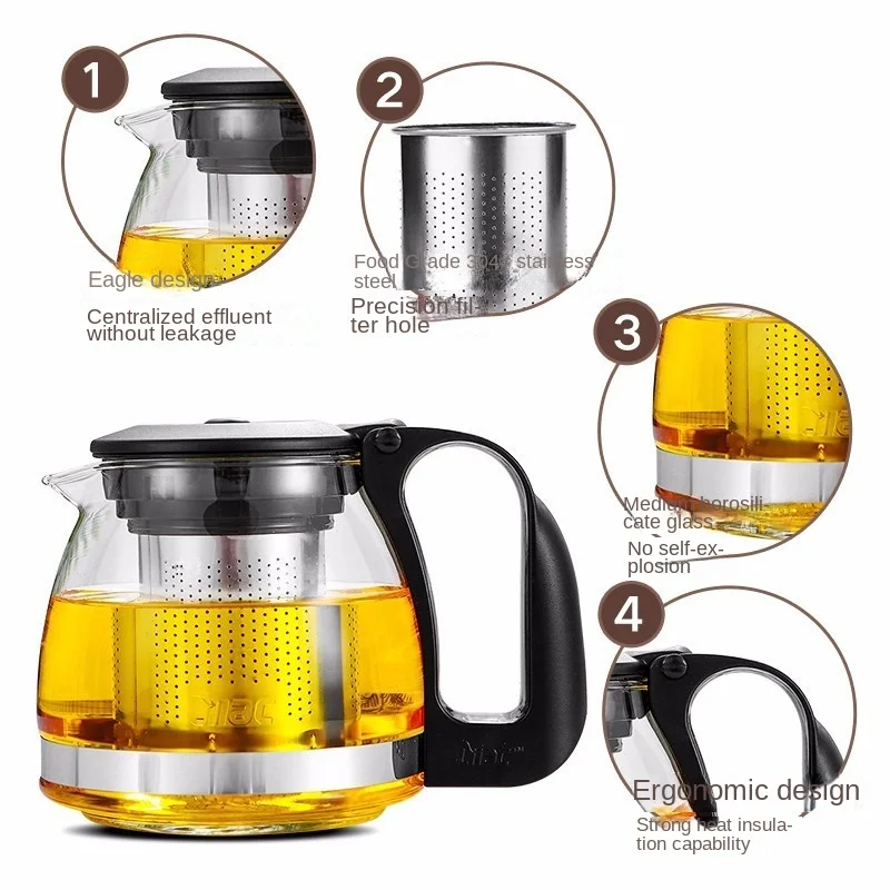 BAMBUS Teapot Set with Infuser - Modern Design & Eco-friendly
