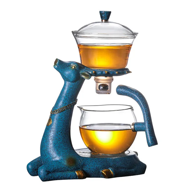 Théière Magnétique Kung Fu Ettori - Set Verre Borosilicate 300ml + 460ml Infusion Semi-auto