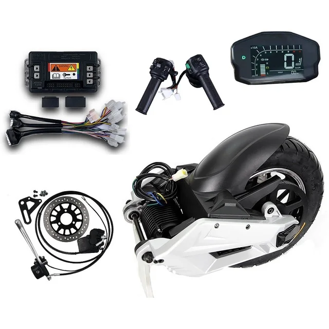 QSMOTOR 10inch 1000W Mid-drive Motor Rear fork Assembly Kits For Electric Scooters Speed 55kph