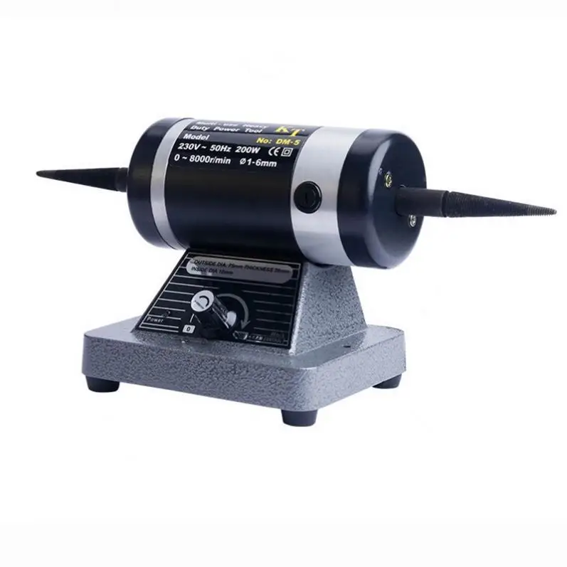 TEBAK Jewelry Making Tools Buff Polishing Machine Double-Head Tabletop Grinder Buffing Wheel Jewelry Polishing