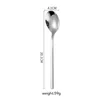Korean-style round handle - silver dinner spoon