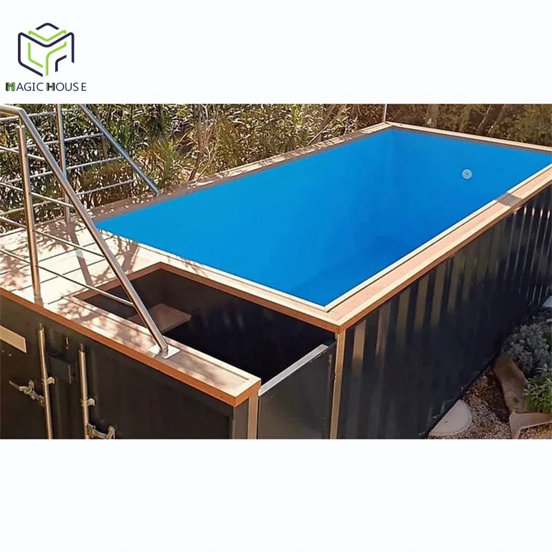 Magic House Back Yard Container Pool Shipping Container Pools 20ft 40ft Fiberglass Liner