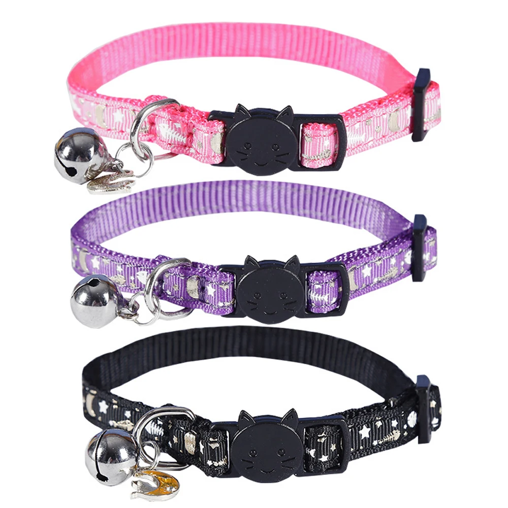 Customized Strong Nylon Dog Collar Paw Print High Quality Pet Cat Collar Leash Durable Personalized Featuring Ribbons Bell