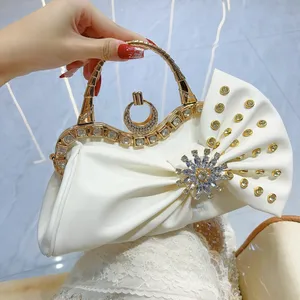 custom logo Diamond-encrusted Evening Bag Shiny Clutch Bag Socialite Dress Pleated Evening Dress Bag Light Luxury Evening Bag