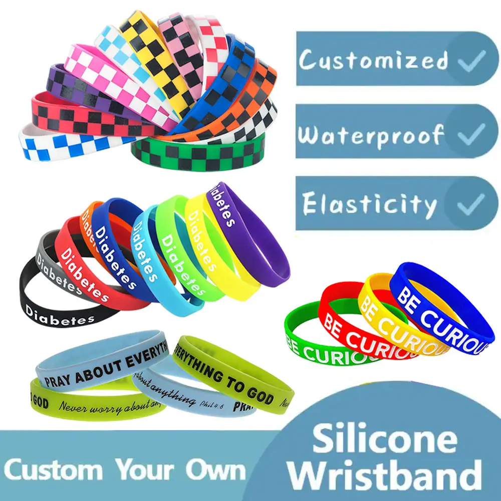 Custom Factory Price Silicone Thin Rubber Bands Custom Silicone Bracelets