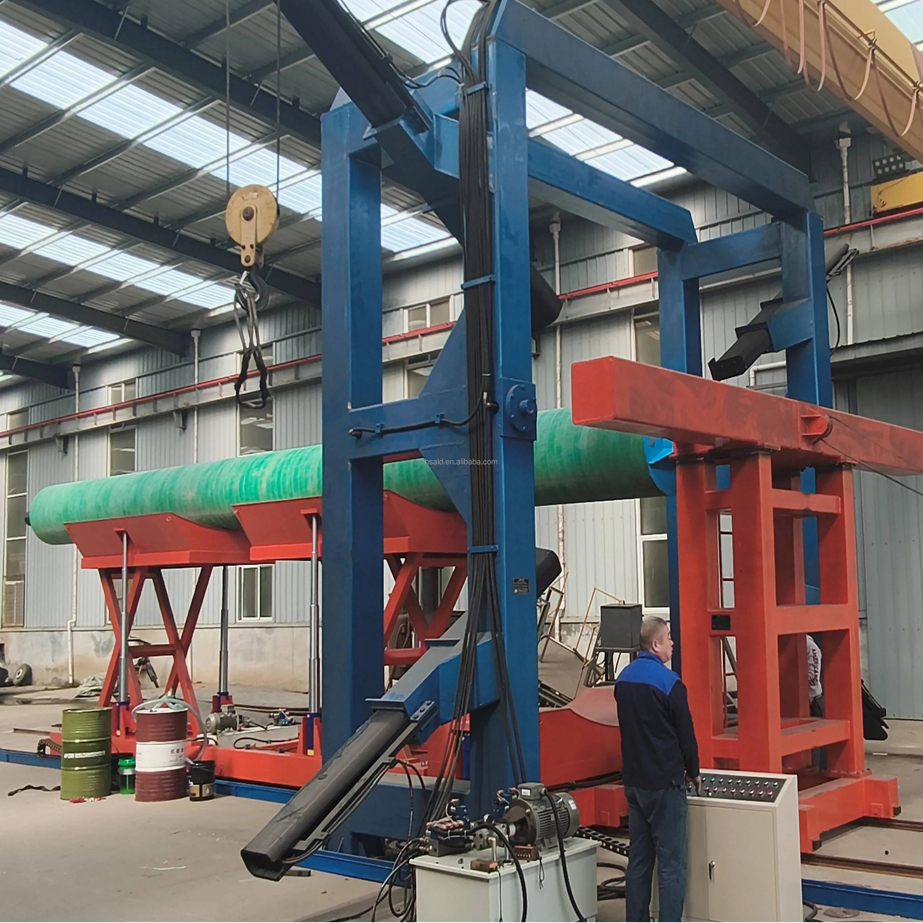 FRP Pipe Production Line Fiberglass Filament Pipe Winding Machine for Chemical Industry