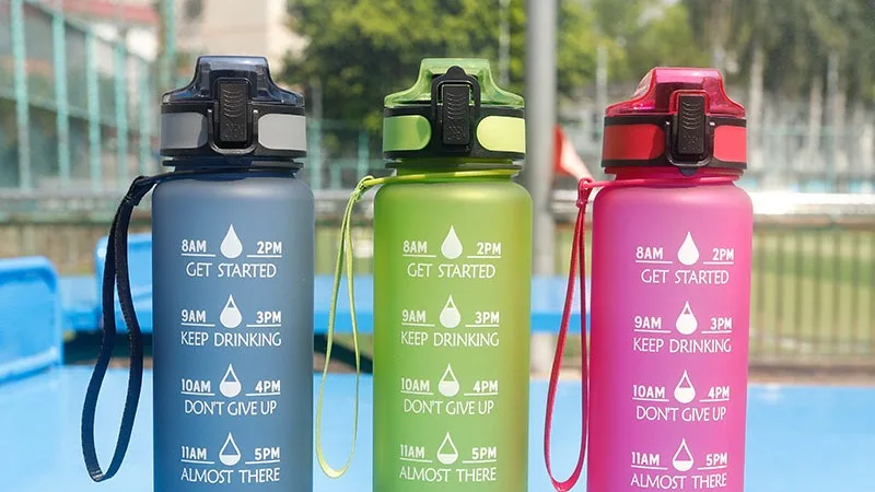 1 Liter Wasser Flasche,bpa-frei Auslaufsicher Sportflasche Aus Tritan 