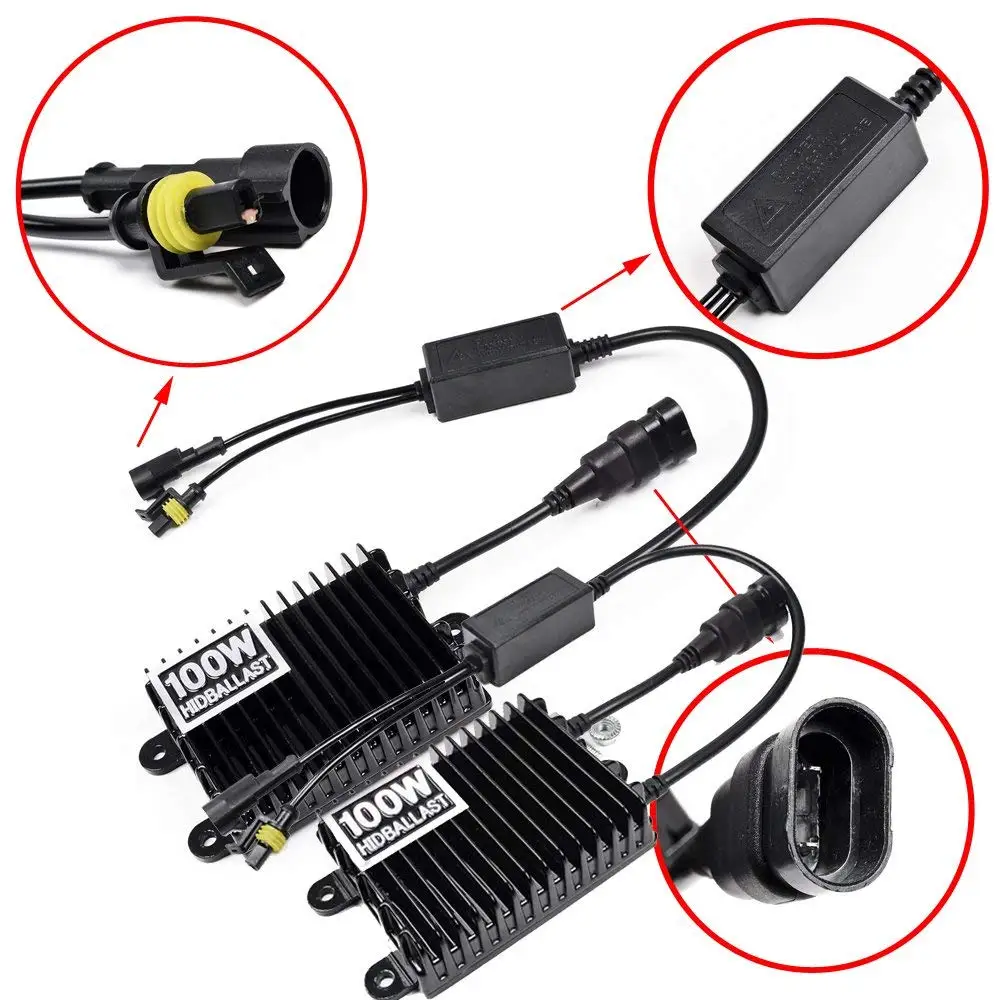 H1 H3 H4 H11 9006 150 Вт 100 Вт балласт HID ксеноновый Комплект 4300K 6000K 8000K 12 В Комплект балласта для автомобильных фар