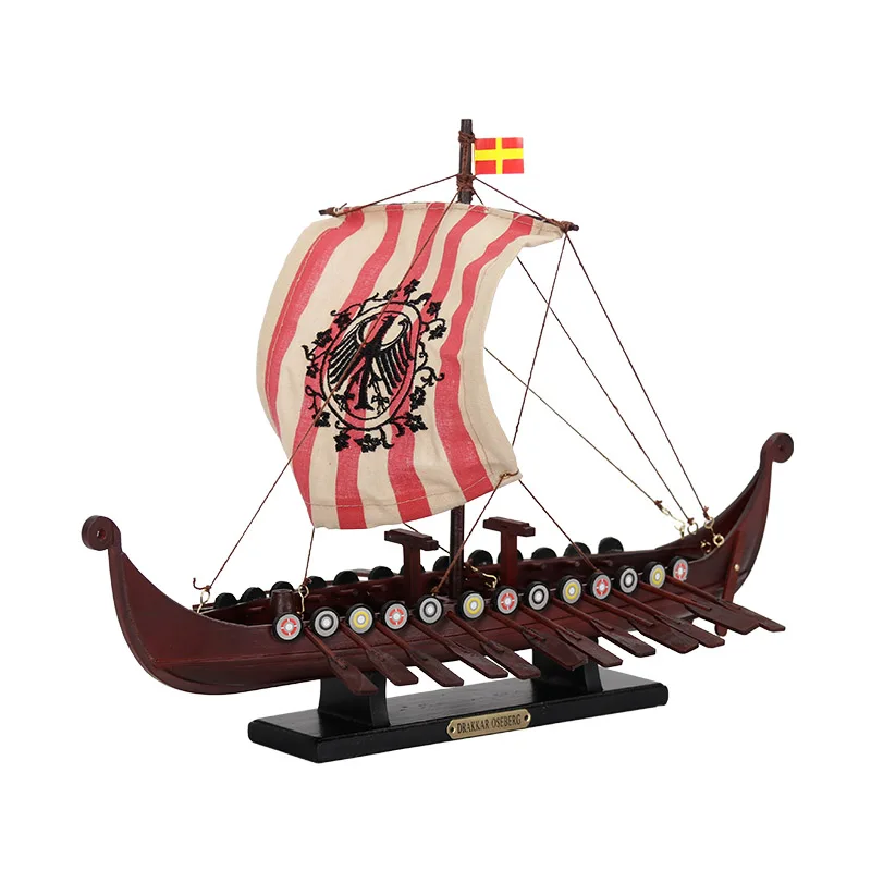 Wooden Norway DRAKKAR OSEBERG Viking Ship Model Sailing Boat Nautical Souvenir Navy Promotional Gift Maritime Home Decoration