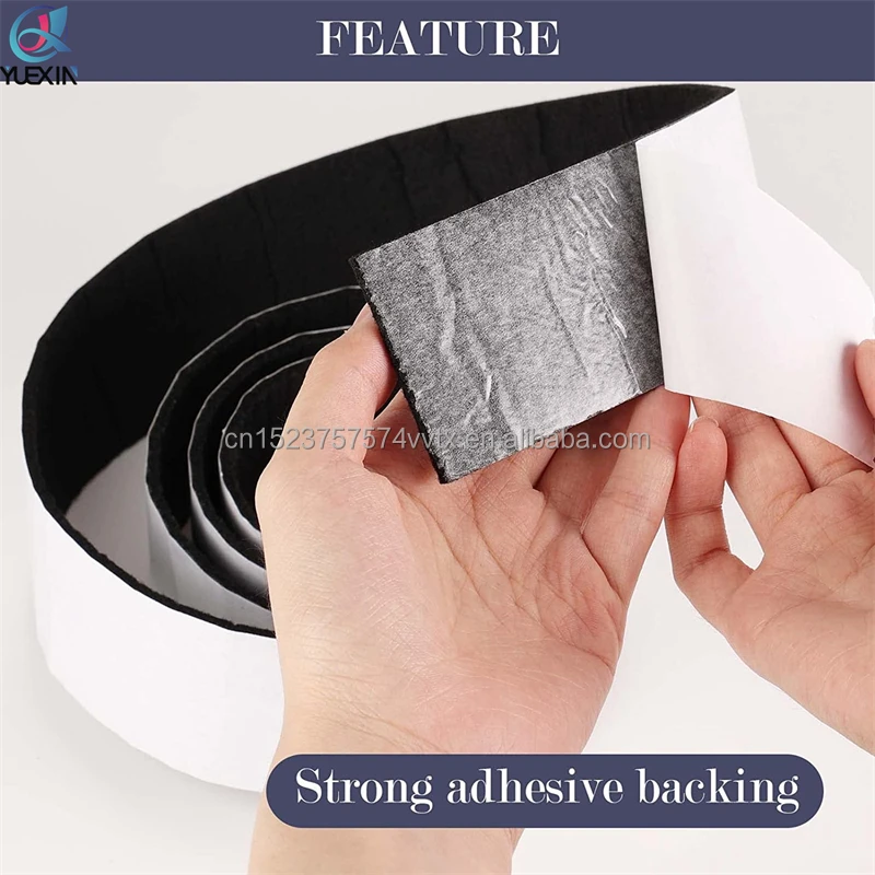 Pack Felt Tapes with Adhesive Backing Heavy-Duty Self Adhesive Felt Strips Rolls Felt Pads