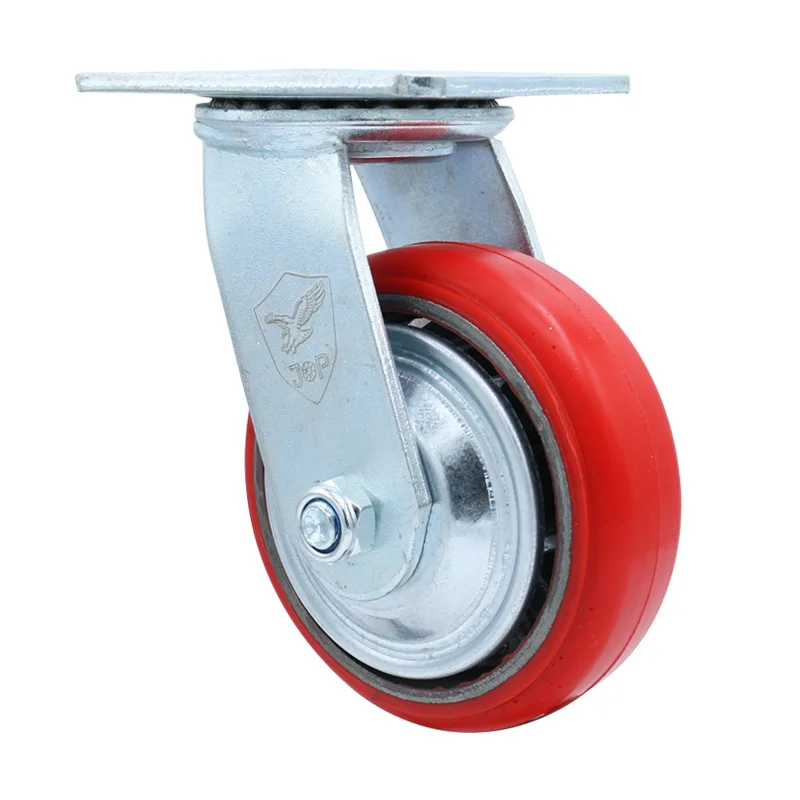 Wholesale high load 4 inch heavy duty swivel iron polyurethane pu caster wheels industrial