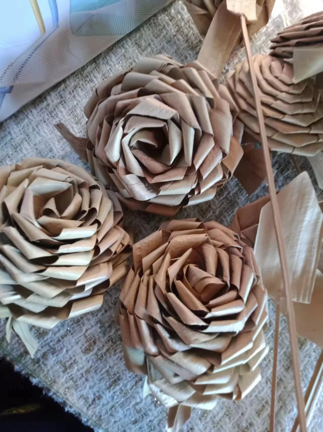 Home Use Decoration Dried Handmade Flower Make Of Nature Raffia Plant ...
