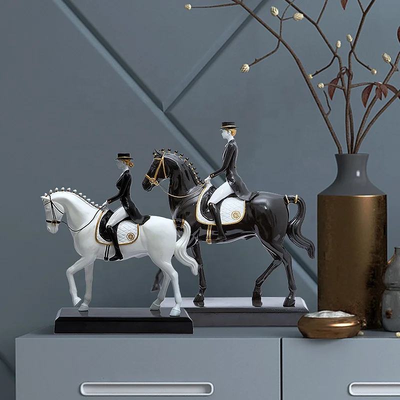 Figura De Jinete Y Caballo 15 Cm – Realista, Con Silla Desmontable, PVC, Blanco Y Negro, Colección