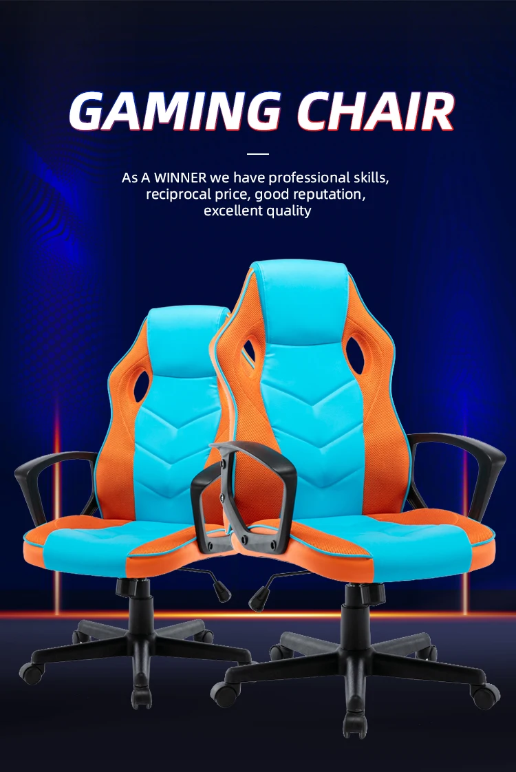 2023 Wholesale Oem Leather Custom Orange Gamer Armrest Pc Cute Racing