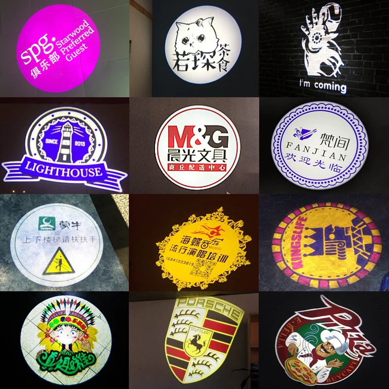 Multiple Color Logo Lens Advertising HD Pattern With Text Customization Logo Lens Sign Signboard Ground